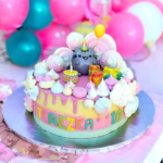Rainbow Pusheen cake
